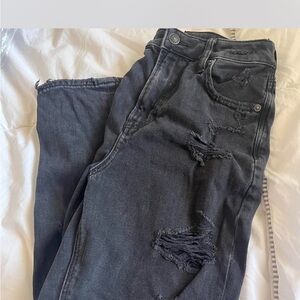 Distressed Black Jeans